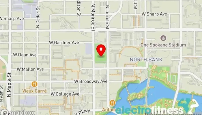 map of Central Spokane YMCA - YMCA of the Inland Northwest Recreation center, After school program, Basketball court, Gym, Non-profit organization, Physical fitness program, Swimming pool, Volunteer organization, Youth organization in Spokane