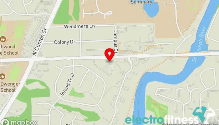 map of Chill Yoga Yoga studio in Fort Wayne