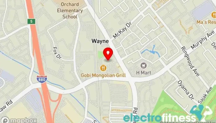 map of City Sports Club Gym in San Jose
