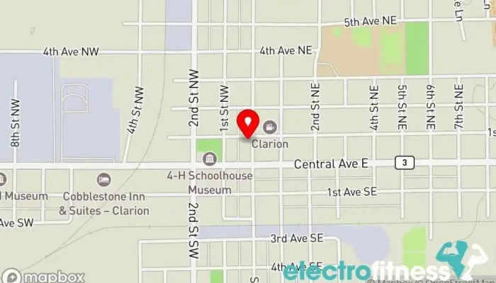 map of Clarion Fitness Center Gym in Clarion