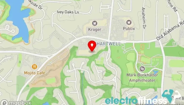map of Club Pilates Pilates studio in Alpharetta