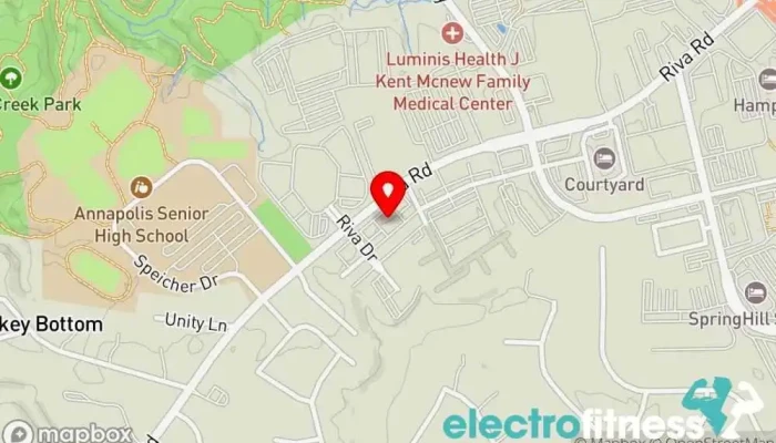 map of Club Pilates Pilates studio in Annapolis