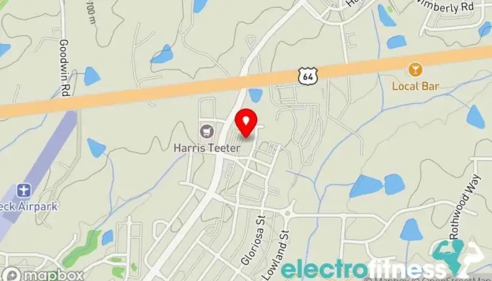 map of Club Pilates Gym in Apex