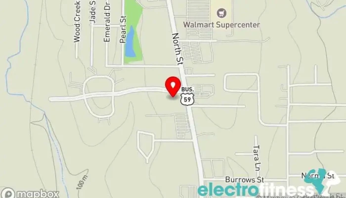 map of Coats Self Defense Systems Self defense school, Martial arts school in Nacogdoches