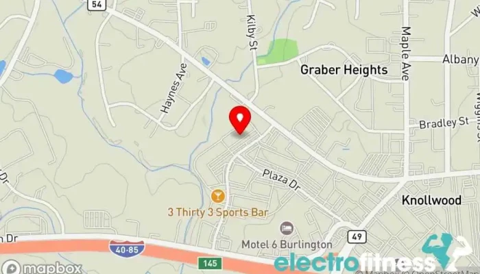 map of Complete Fitness for Women Gym, Boot camp, Day care center, Personal trainer, Physical fitness program, Weight loss service in Burlington