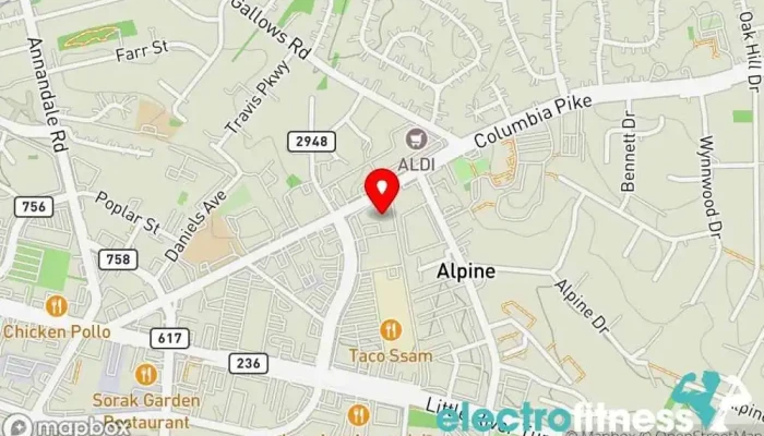 map of Connection Wellness Center: Personal Training Gym & Physical Therapy Gym, Fitness center, Personal trainer, Physical therapist in Annandale