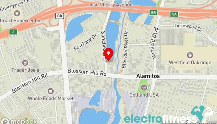 map of Core Fitness Pilates studio in San Jose