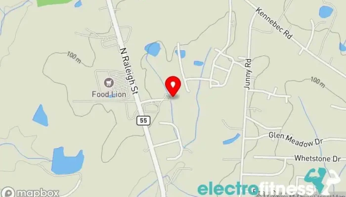 map of CrossFit Angier Gym, Fitness center, Exercise equipment store, Nutritionist, Personal trainer, Physical fitness program, Weightlifting area in Angier