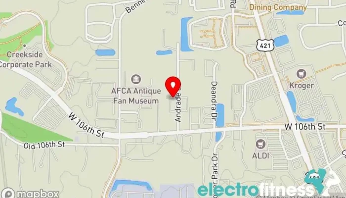 map of CrossFit Zionsville Gym, Physical fitness program in Zionsville