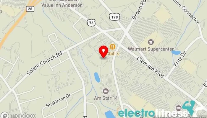 map of Crunch Fitness - Anderson SC Gym in Anderson