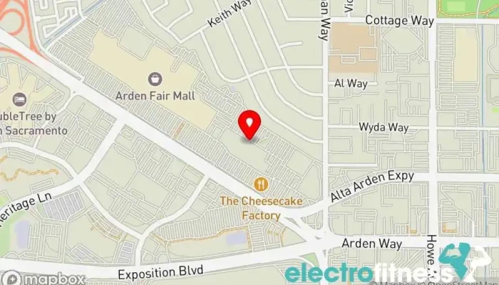 map of Crunch Fitness - Market Square Gym in Sacramento