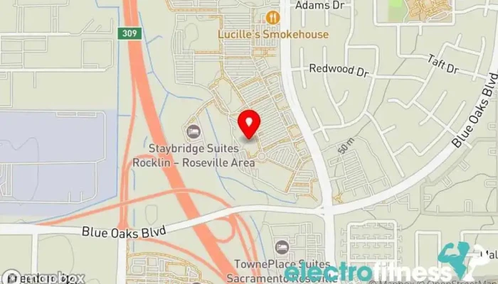 map of Crunch Fitness - Rocklin Gym in Rocklin