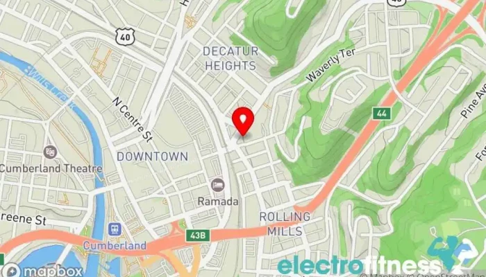 map of Cumberland YMCA (Downtown) Youth organization in Cumberland