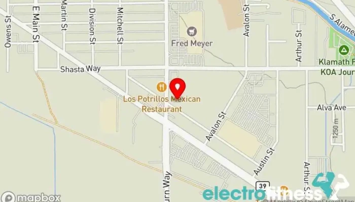 map of Custom Jitz: Journey Based Jiu Jitsu Martial arts school in Klamath Falls
