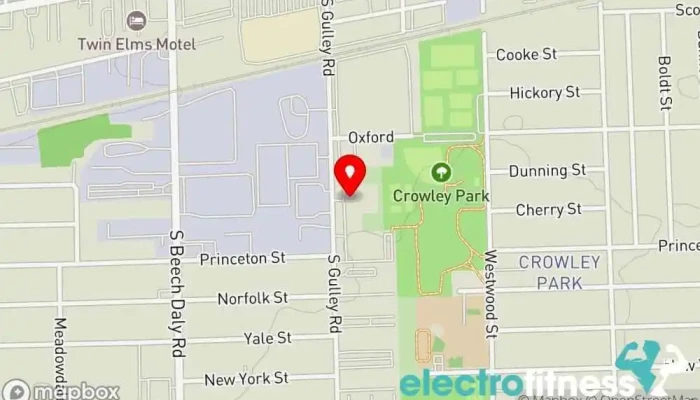 map of Dearborn Racquet & Health Club Fitness center, Tennis club in Dearborn