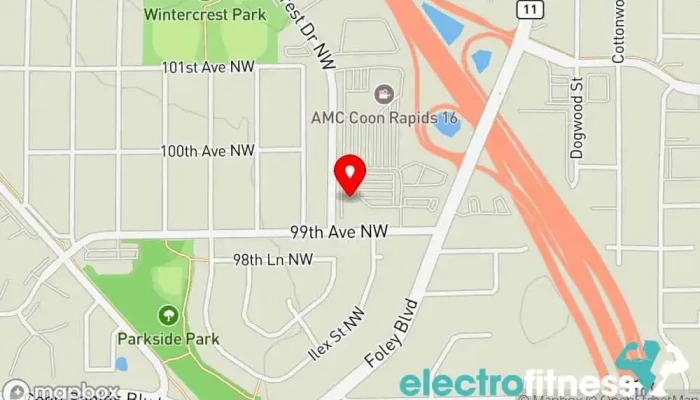 map of Devo Fitness Gym in Coon Rapids