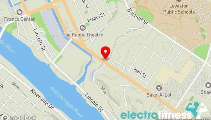 map of Diamond Athletics & Cheer Gym in Lewiston