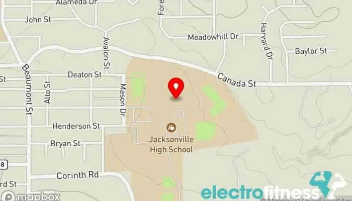 map of Dillon Haltom Memorial Gymnasium Gym in Jacksonville