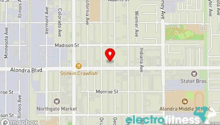 map of Divas Zumba Physical fitness program, Gym in Paramount