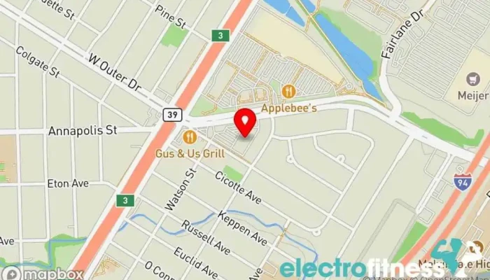 map of Dunham's Sports Sporting goods store, Exercise equipment store, Sportswear store in Allen Park