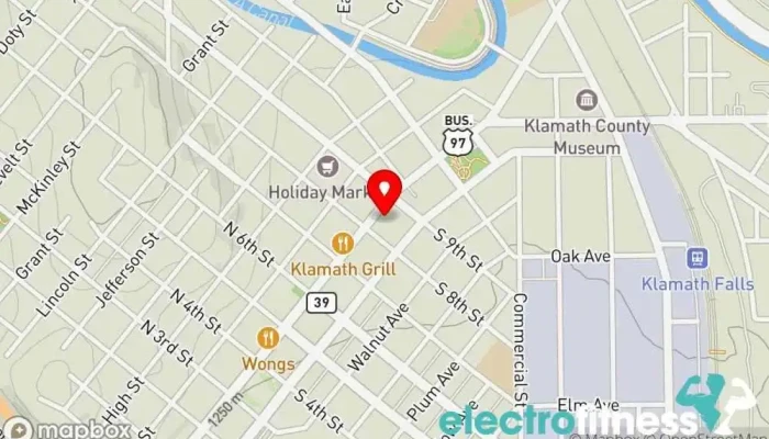 map of Dynamic Fitness Gym in Klamath Falls