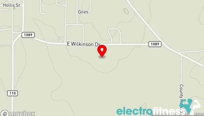 map of East Texas Legends Gym in Troup