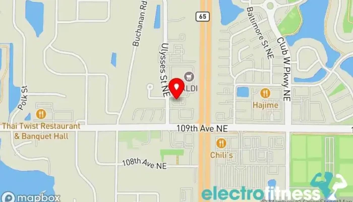 map of Elevate Strength & Nutrition Personal trainer in Blaine