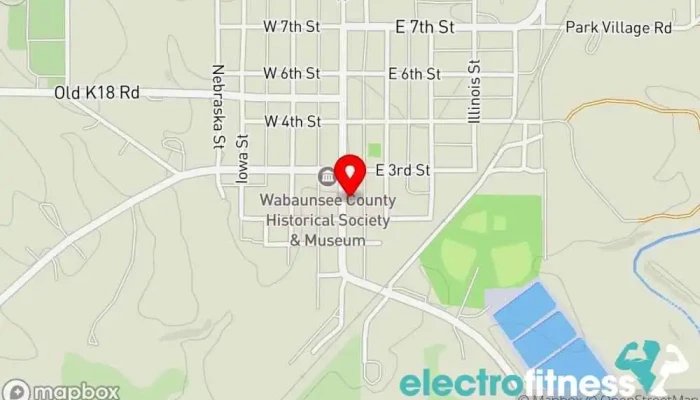map of Elevation Studios Alma Dance school in Alma