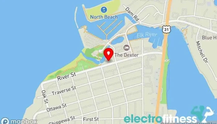 map of Elk Rapids Yoga Flow Yoga studio in Elk Rapids