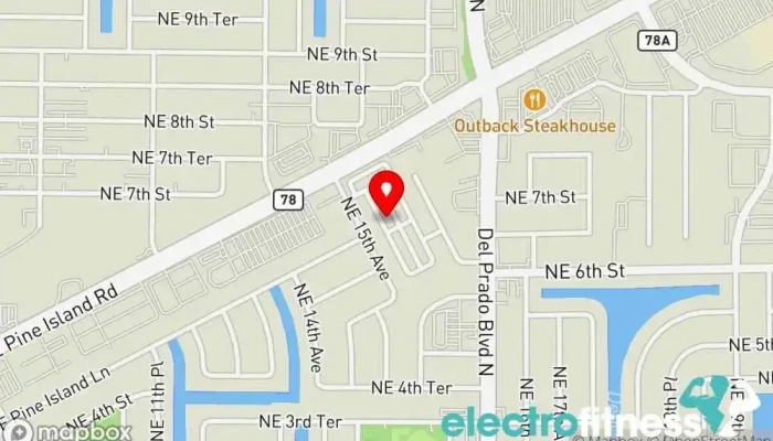 map of Empower Fitness Florida Fitness center, Boxing gym, Kickboxing school, Life coach, Muay Thai boxing gym, Personal trainer, Physical fitness program, Self defense school, Spa and health club in Cape Coral