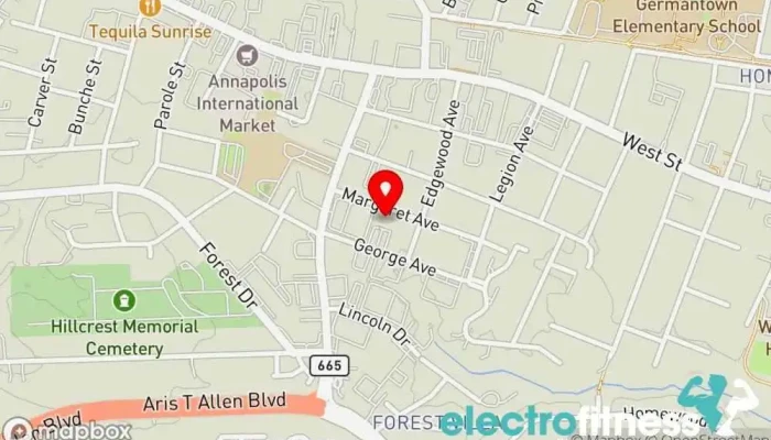 map of Evolutions by Coppermine Gym, Wellness center in Annapolis