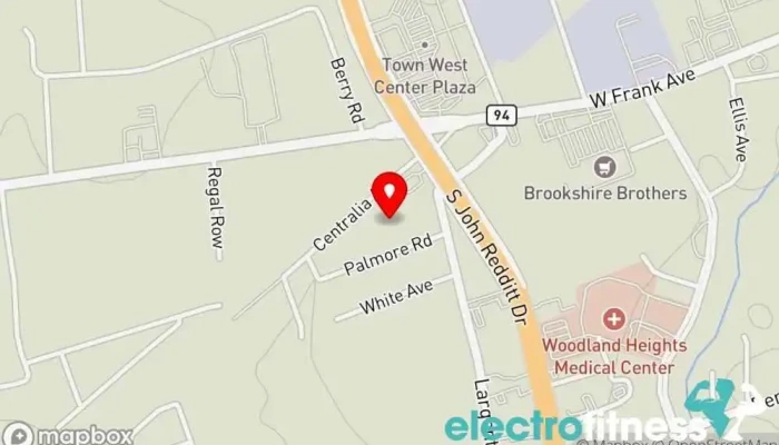 map of Extreme Cheer and Gymnastics Gym in Lufkin