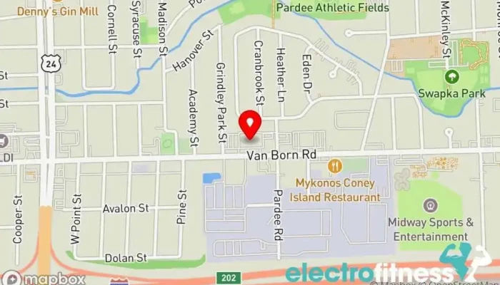map of F 3 Fitness Fitness center in Dearborn Heights