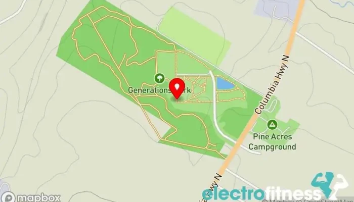 map of Fitness Court at Generations Park Gym in Aiken