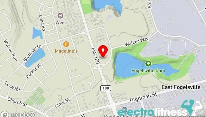 map of Fitness Plaza Inc Fitness center in Allentown