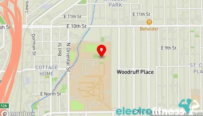 map of Fitness Zone at Boner Fitness & Learning Center Gym, Community center, Fitness center, Physical fitness program in Indianapolis