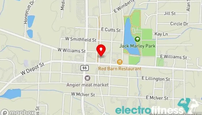 map of Forrest Fitness Gym in Angier