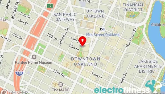 map of FOUR Elements Fitness Gym in Oakland