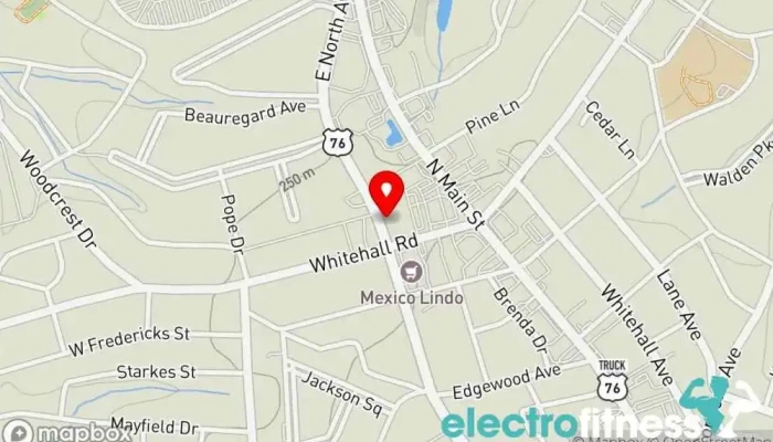 map of Freedom Fitness Personal Training Studio Gym in Anderson