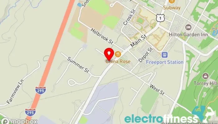 map of Freeport Mind-Body Fitness/Gyrotonic Studio in Freeport, Maine Fitness center in Freeport