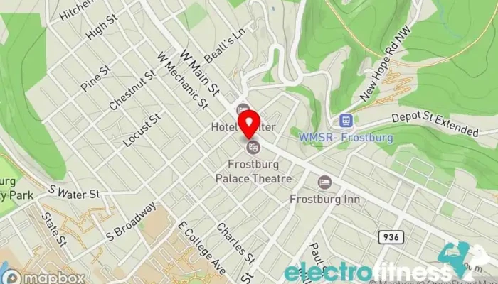 map of Frostburg Fitness Personal trainer in Frostburg