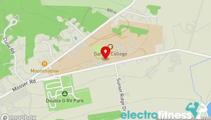 map of Garrett College Community Aquatic and Recreation Complex Gym in McHenry