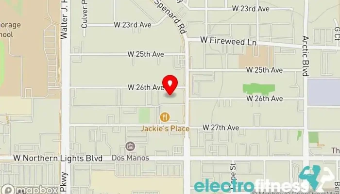map of GenElite Gym, Athletic club, Boutique, Fitness center, Life coach, Personal trainer, Sports club, Sports complex, Wellness center, Women's personal trainer in Anchorage