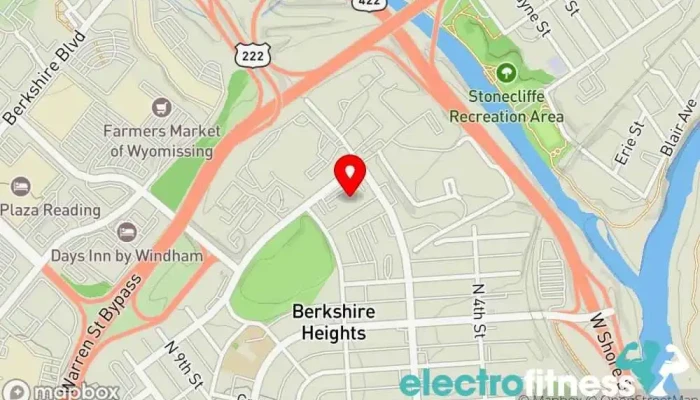 map of Genuine Fitness Gym in Wyomissing