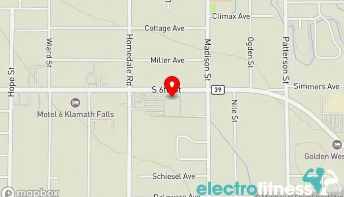 map of GNC Vitamin & supplements store in Klamath Falls