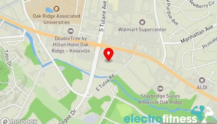 map of Gold's Gym Gym in Oak Ridge