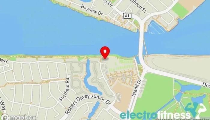 map of Harbor Bay Club Gym, Banquet hall, Personal trainer, Swim club, Tennis club in Alameda