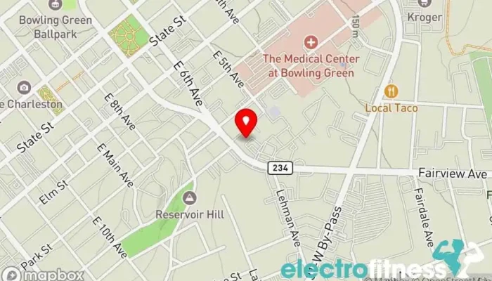 map of Harmony Therapeutic Yoga Yoga studio in Bowling Green
