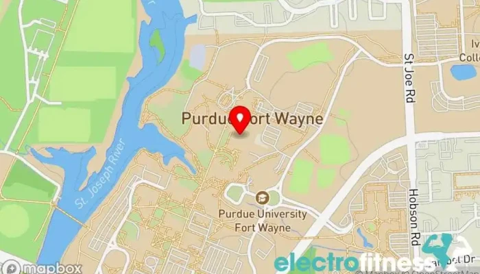 map of Hilliard Gates Sports Center Arena, Fitness center, University in Fort Wayne