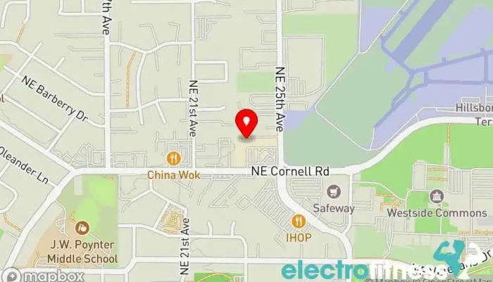 map of Hillsboro Barbell Gym in Hillsboro